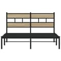 Miniatyrbilde 5 av 10: vidaXL Sengeramme i metall uten madrass sonoma eik 140x200 cm