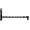 Miniatyrbilde 6 av 10: vidaXL Sengeramme i metall uten madrass sonoma eik 140x200 cm