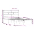 Miniatyrbilde 10 av 10: vidaXL Sengeramme i metall uten madrass sonoma eik 140x200 cm