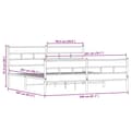 Miniatyrbilde 10 av 10: vidaXL Sengeramme i metall uten madrass sonoma eik 200x200 cm