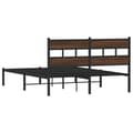 Miniatyrbilde 7 av 10: vidaXL Sengeramme uten madrass med hodegavl brun eik 137x190 cm
