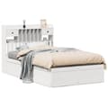 Miniatyrbilde 3 av 11: vidaXL Sengeramme uten madrass hvit 135x190 cm heltre furu
