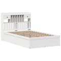 Miniatyrbilde 4 av 11: vidaXL Sengeramme uten madrass hvit 135x190 cm heltre furu