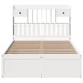 Miniatyrbilde 5 av 11: vidaXL Sengeramme uten madrass hvit 135x190 cm heltre furu