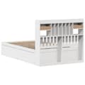 Miniatyrbilde 8 av 11: vidaXL Sengeramme uten madrass hvit 135x190 cm heltre furu