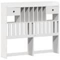 Miniatyrbilde 9 av 11: vidaXL Sengeramme uten madrass hvit 135x190 cm heltre furu