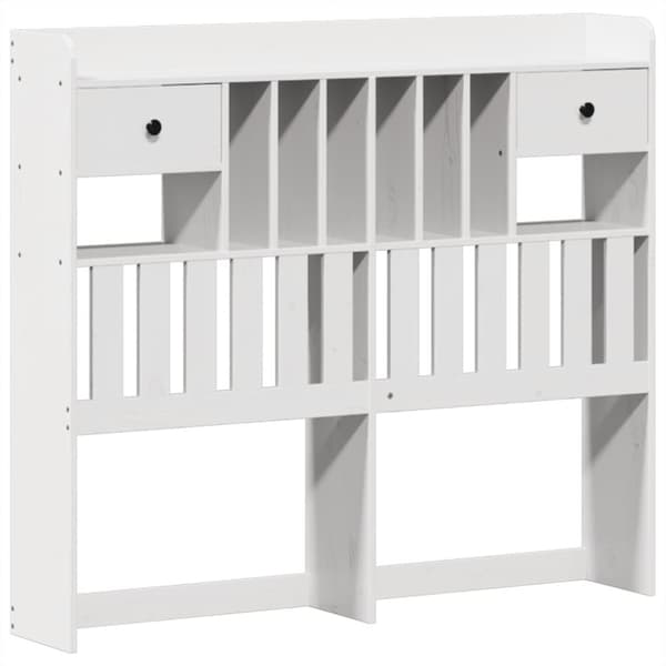 vidaXL Sengeramme uten madrass hvit 135x190 cm heltre furu
