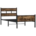 Miniatyrbilde 4 av 10: vidaXL Sengeramme uten madrass røkt eik 107x200 cm konstruert tre