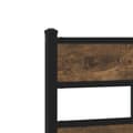 Miniatyrbilde 9 av 10: vidaXL Sengeramme uten madrass røkt eik 107x200 cm konstruert tre