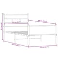 Miniatyrbilde 10 av 10: vidaXL Sengeramme uten madrass røkt eik 107x200 cm konstruert tre