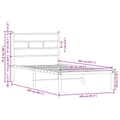 Miniatyrbilde 10 av 10: vidaXL Sengeramme uten madrass med hodegavl brun eik 100x200 cm