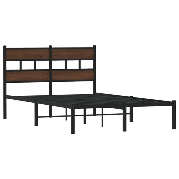 vidaXL Sengeramme uten madrass med hodegavl brun eik 120x190 cm