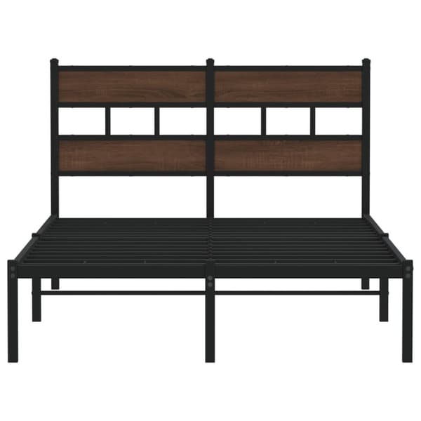 vidaXL Sengeramme uten madrass med hodegavl brun eik 120x190 cm
