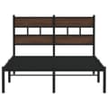 Miniatyrbilde 5 av 10: vidaXL Sengeramme uten madrass med hodegavl brun eik 120x190 cm
