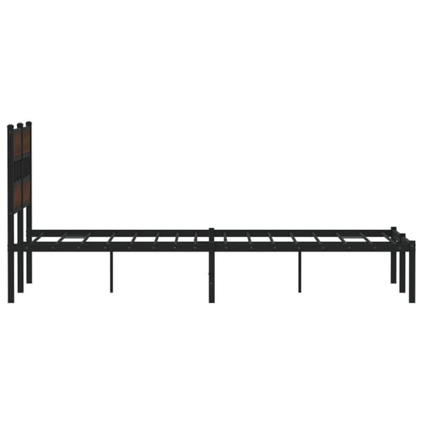 vidaXL Sengeramme uten madrass med hodegavl brun eik 120x190 cm