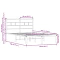 Miniatyrbilde 10 av 10: vidaXL Sengeramme uten madrass med hodegavl brun eik 120x190 cm