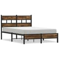 Miniatyrbilde 3 av 10: vidaXL Sengeramme uten madrass med hodegavl sonoma eik 120x190 cm