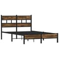 Miniatyrbilde 4 av 10: vidaXL Sengeramme uten madrass med hodegavl sonoma eik 120x190 cm