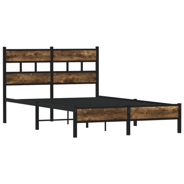 vidaXL Sengeramme uten madrass med hodegavl sonoma eik 120x190 cm