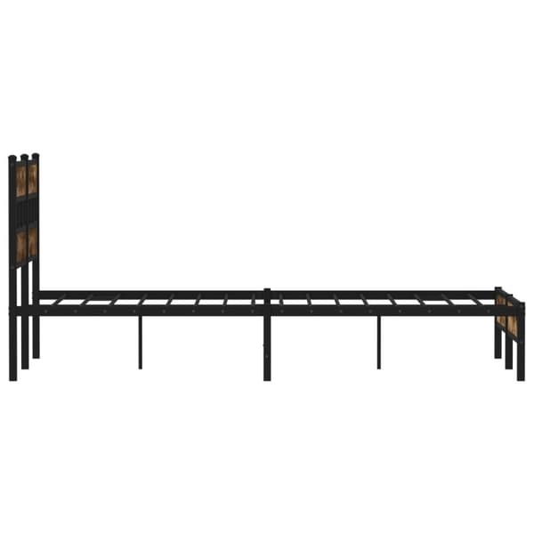 vidaXL Sengeramme uten madrass med hodegavl sonoma eik 120x190 cm