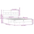 Miniatyrbilde 10 av 10: vidaXL Sengeramme uten madrass med hodegavl sonoma eik 120x190 cm