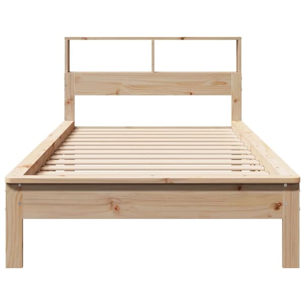 vidaXL seng med reol uden madras 100x200 cm massivt fyrretræ