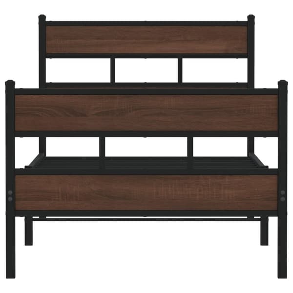vidaXL Sängram utan madrass med huvudgavel och fotgavel 90x190 cm
