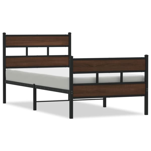 vidaXL Sengeramme uten madrass med hodegavl og fotgavl 90x190 cm