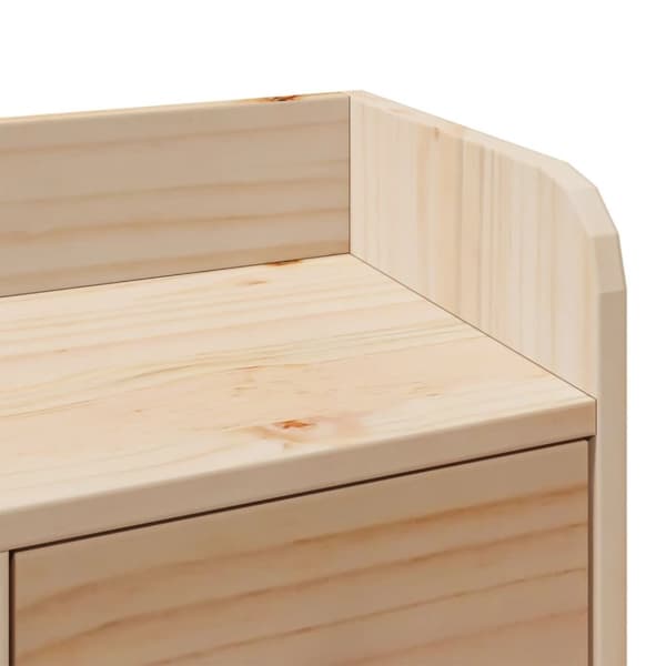 vidaXL Seng med bokhylle uten madrass 150x200 cm heltre furu