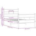 Miniatyrbillede 10 af 10: vidaXL sengeramme m. sengegavl 75x190 cm uden madras brunt eg