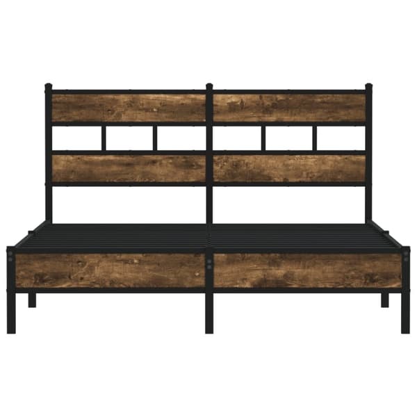 vidaXL Sengeramme uten madrass med hodegavl sonoma eik 150x200 cm