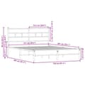Miniatyrbilde 10 av 10: vidaXL Sengeramme uten madrass med hodegavl sonoma eik 150x200 cm