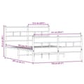 Miniatyrbillede 10 af 10: vidaXL sengeramme uden madras 150x200 cm metal sonoma-eg