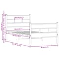 Miniatyrbilde 10 av 10: vidaXL Sengeramme uten madrass med hodegavl og fotgavl 90x200 cm