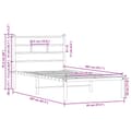 Miniatyrbilde 10 av 10: vidaXL Sengeramme uten madrass med hodegavl brun eik 90x200 cm