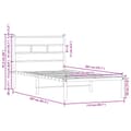 Miniatyrbilde 10 av 10: vidaXL Sengeramme uten madrass med hodegavl brun eik 107x203 cm