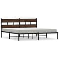 Miniatyrbillede 3 af 10: vidaXL sengeramme m. sengegavl 180x200 cm uden madras brunt eg