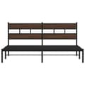 Miniatyrbillede 5 af 10: vidaXL sengeramme m. sengegavl 180x200 cm uden madras brunt eg