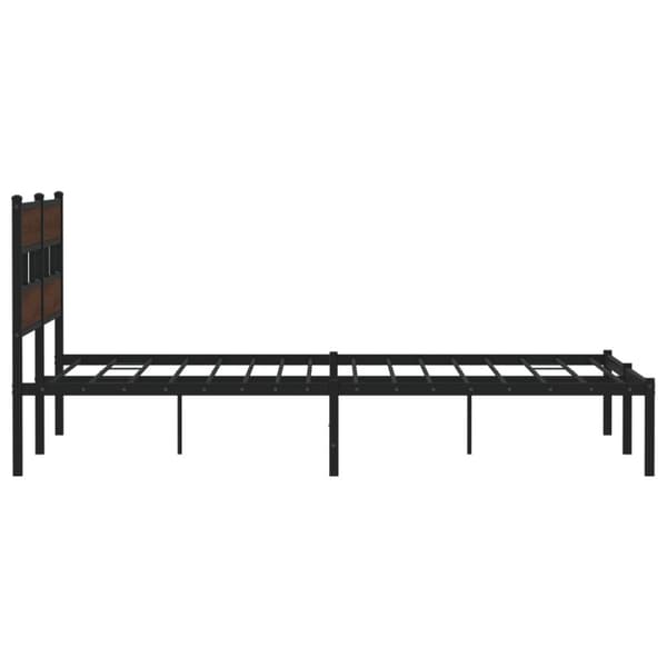 vidaXL sengeramme m. sengegavl 180x200 cm uden madras brunt eg