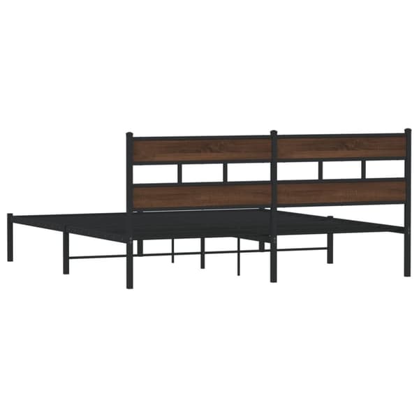 vidaXL Sengeramme uten madrass med hodegavl brun eik 190x200 cm