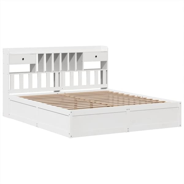 vidaXL Sengeramme uten madrass hvit 180x200 cm heltre furu