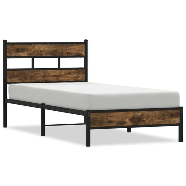 vidaXL Sengeramme uten madrass med hodegavl sonoma eik 80x200 cm