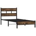 Miniatyrbilde 4 av 10: vidaXL Sengeramme uten madrass med hodegavl sonoma eik 80x200 cm