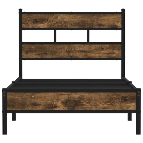 vidaXL Sengeramme uten madrass med hodegavl sonoma eik 80x200 cm