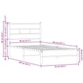Miniatyrbilde 10 av 10: vidaXL Sengeramme uten madrass med hodegavl sonoma eik 80x200 cm