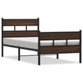 Miniatyrbilde 3 av 10: vidaXL Sengeramme uten madrass med hodegavl og fotgavl 107x203 cm