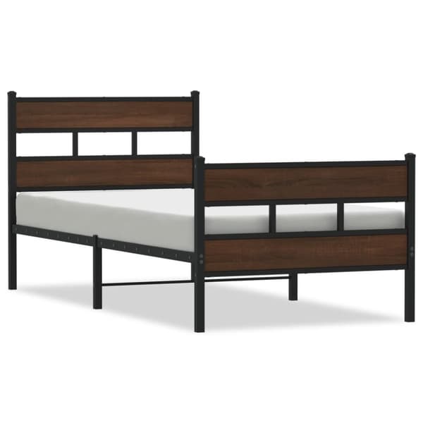 vidaXL Sengeramme uten madrass med hodegavl og fotgavl 107x203 cm