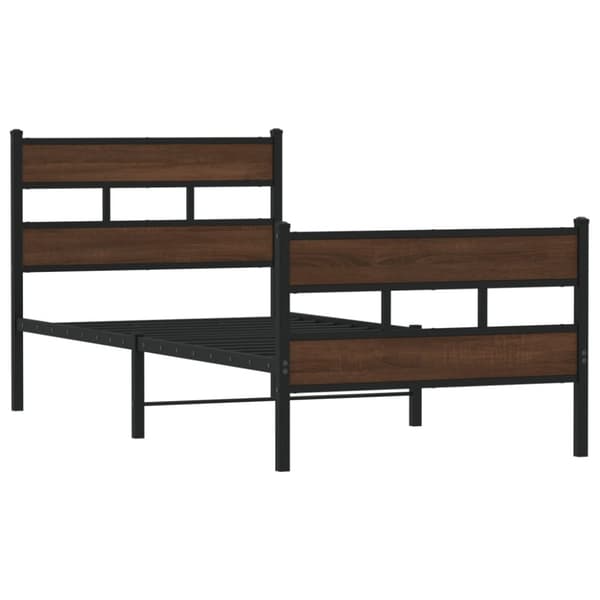vidaXL Sengeramme uten madrass med hodegavl og fotgavl 107x203 cm