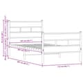Miniatyrbilde 10 av 10: vidaXL Sengeramme uten madrass med hodegavl og fotgavl 107x203 cm
