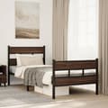 Miniatyrbilde 2 av 10: vidaXL Sengeramme uten madrass med hodegavl og fotgavl 107x203 cm